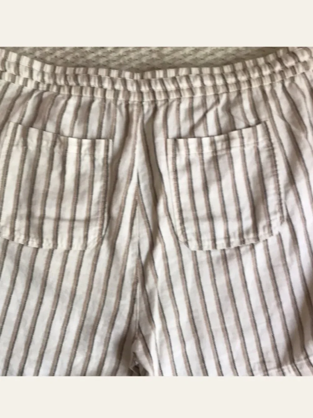 Old Navy Striped Linen Blend Shorts Size XL NEW NWOT
